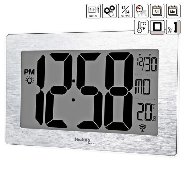 Годинник настінний Technoline WS8019 Silver (WS8019) DS_DAS301306 фото