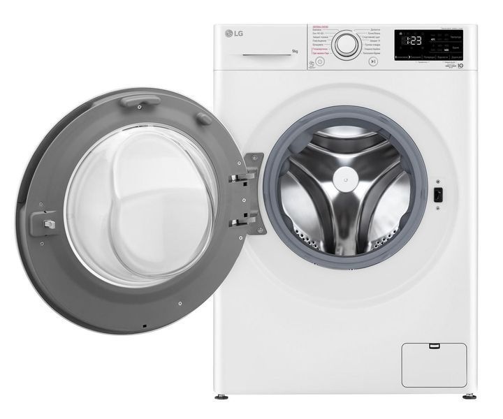 Стиральная машина LG фронтальная, 9кг, 1400, A+++, 57см, дисплей, пара, инвертор, белый RC_F4V3VS7WW фото