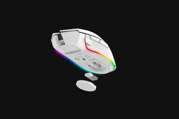 Миша Razer Basilisk V3 Pro, RGB, USB-A/WL/BT, білий RC_RZ01-04620200-R3G1 фото