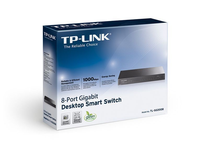 Коммутатор TP-LINK TL-SG2008 8xGE, WebSmart RC_TL-SG2008 фото