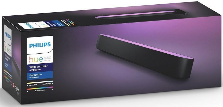 Hue Панель освітлення розумна Play, RGB, ZigBee, димування, додатковий модуль, чорний Philips RC_915005939001 фото