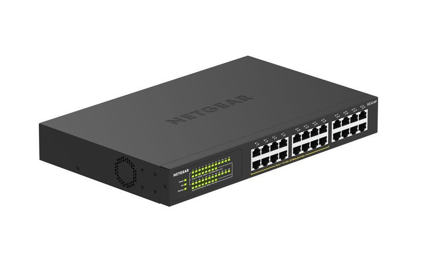 Комутатор NETGEAR GS324P 24xGE (16xPoE), 190Вт, Некерований RC_GS324P-100EUS фото