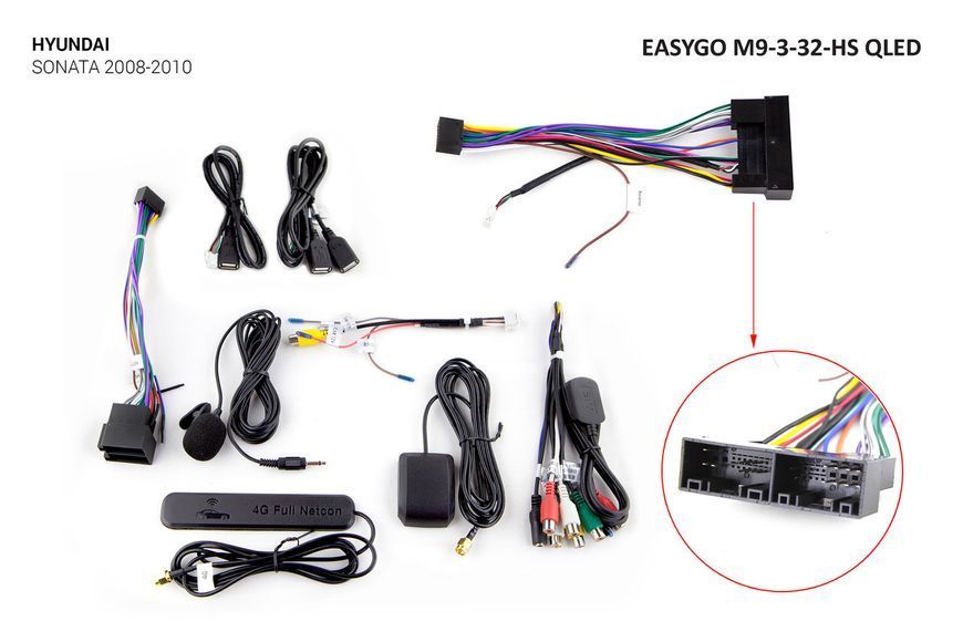 Штатна автомагнітола EasyGo M9-3-32-HS QLED Hyundai Sonata 2008-2010 MA_M9-3-32-HS QLED фото