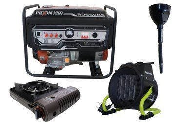 Бензиновый генератор EF Power RD6500S + газовая плитка Orcamp CK-505 + электрический обогреватель Gardyer KM_KRD6500S(K) фото