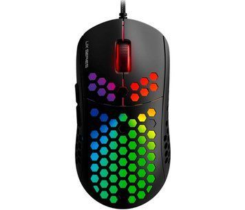 Ігрова миша провідна RAPTOR UX2 X, 6 кнопок, 200-4800 DPI, Led Lighting RGB, 1,8 м, Win7/8/10 Mac OS, Чорний, COLOR BOX U_34647 фото