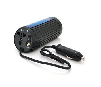 Инвертор напряжения POWERMASTER, 12V/220V, 150W с модифицированной синусоидой, 1 универсальные розетки, клеммы U_29434 фото