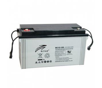 Аккумуляторная батарея AGM RITAR DC12-120 Gray Case 12V 120Ah (407 x 177 x 225) Q1 U_8224 фото