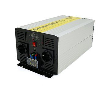 Інвертор напруги RITAR RSC-3000, 12V/220V, 3000W з правильною синусоїдою, 2xShuko, 1xUSB, клемні дроти, клемні колодки, Q2 U_28835 фото