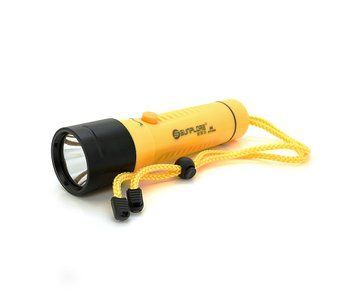 Фонарь для дайвинга A8 Yellow, 3 режима, ударопрочный пластик, водостойкий IP68, ударостойкий, 6000-7000K, U_29234 фото