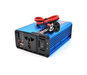 Инвертор напряжения Voltronic, 600W, 60/220V, approximated, 1 универсальная розетка, клемы + USB U_19072 фото