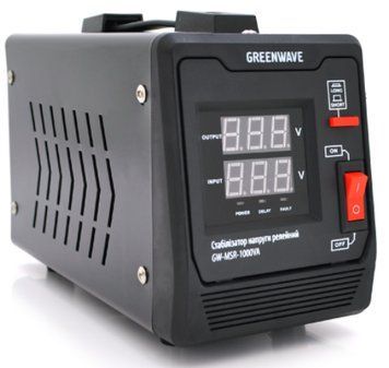 Стабілізатор напруги релейний Green Wave Mauser 1000VA (700Вт) 1xShuko DC140-260V AC220&plusmn;8% Q4 U_22546 фото