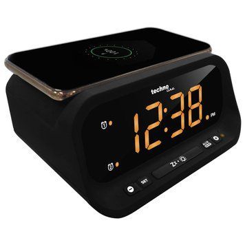 Часы настольные Technoline WT477 Wireless Mobile Charging Black (WT477) DS_DAS302477 фото