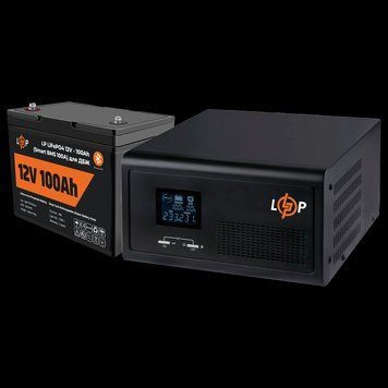 Комплект резервного живлення для котла LP (LogicPower) ДБЖ + літієва (LiFePO4) батарея (UPS 1000VA + АКБ LiFePO4 1280W) LP_20481 фото