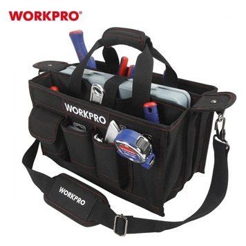 Сумка для инструмента WORKPRO 390x220x290мм органайзер, 14 карманов, с регулируемым плечевым ремнем WP281006 DC_409935 фото