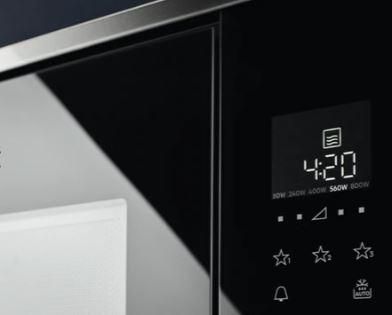 Мікрохвильова піч Electrolux вбудована, 20л, електрон. керування, 700Вт, дисплей, чорний RC_LMS2203EMX фото