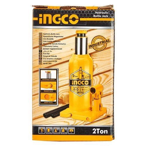 Домкрат гідравлічний 2т. висота 180-333 мм INGCO IN_HBJ202 фото