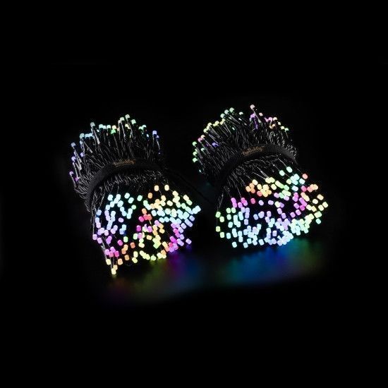 Гірлянда Smart LED Twinkly Strings RGB 600, Gen II, IP44, довжина 48м, кабель чорний RC_TWS600STP-BEU фото