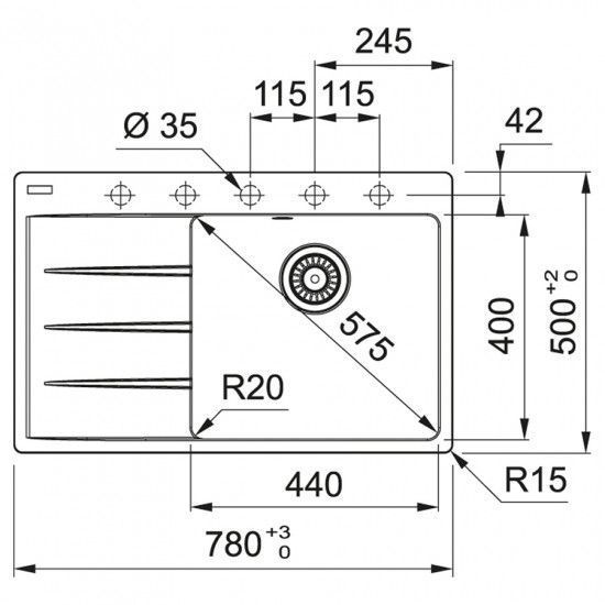 Кухонная мойка Franke Centro CNG 611-78 TL RC_114.0630.467 фото