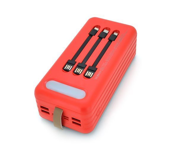 Повербанк 100000 mAh Solar KKD-10W Input: 5V/2 1A Output: 5V /2 1A Red U_28611 фото