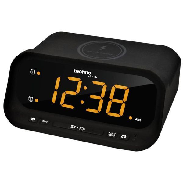 Часы настольные Technoline WT477 Wireless Mobile Charging Black (WT477) DS_DAS302477 фото