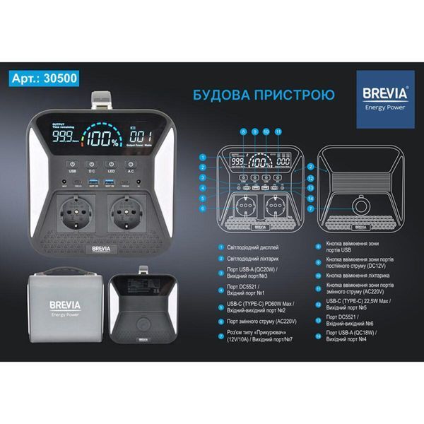 Зарядная станция Brevia 500W NCA LI_30500PS фото