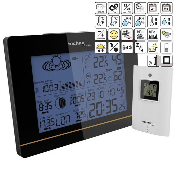 Метеостанція Technoline WS6750 Black (WS6750) (без акумулятора та зарядного пристрою) DS_DAS301782 фото