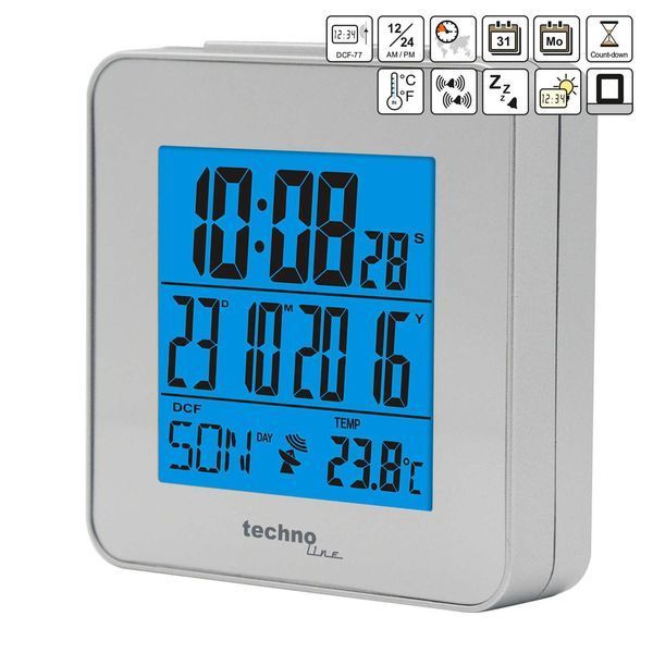 Годинник настільний Technoline WT268 Silver (WT268) DS_DAS301305 фото