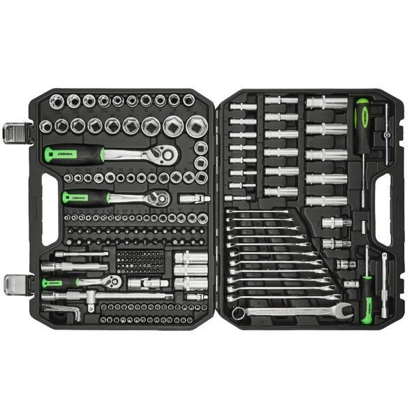 Професійний набір інструментів в кейсі Winso Pro 1/2", 1/4", 3/8" 72T, CR-V, 219од. LI_924219 фото
