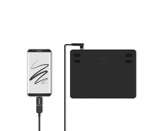 Графічний планшет Huion 4.8"x3" RTE-100 USB-C,чорний RC_RTE-100 фото