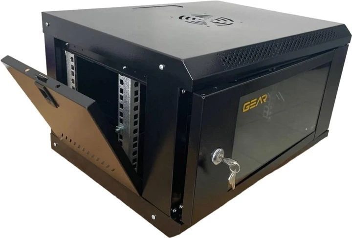 Шкаф серверный настенный GEAR 4U 19'' 530x400x240 мм Черный IP_GWMSN-4U фото