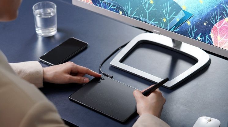 Графічний планшет Huion 4.8"x3" RTE-100 USB-C,чорний RC_RTE-100 фото