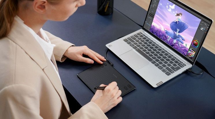 Графічний планшет Huion 4.8"x3" RTE-100 USB-C,чорний RC_RTE-100 фото