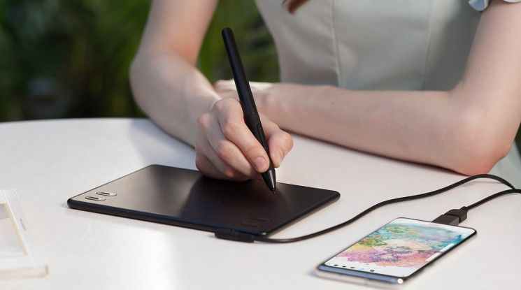 Графічний планшет Huion 4.8"x3" RTE-100 USB-C,чорний RC_RTE-100 фото