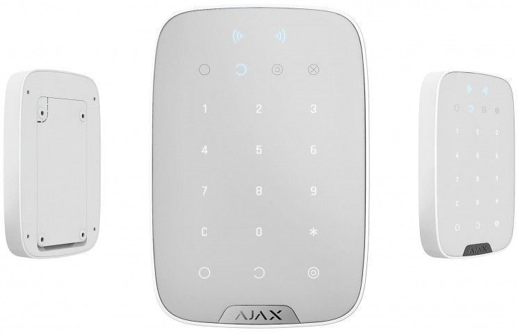 Беспроводная сенсорная клавиатура Ajax Keypad Plus белая RC_23070 фото