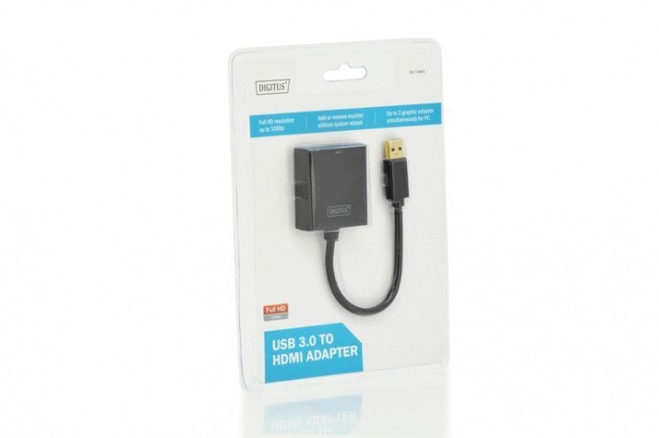 Адаптер Digitus USB 3.0 - HDMI Full HD, M/F, 0.15 m RC_DA-70841 фото