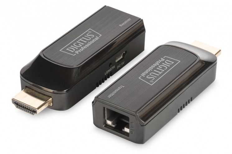 Кабель Digitus mini HDMI UTP 50m, USB Powered, Black RC_DS-55203 фото