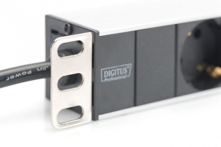 Блок розеток Digitus 1U, 8xSchuko, 16A, 250V, вилка Schuko RC_DN-95401 фото