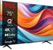 ТБ 75" QLED 4K 60Hz Smart Google TV Titan TCL RC_75T7B фото 3