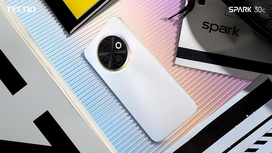 Смартфон Spark 30C (KL5n) 6.67" 6/128ГБ, 2SIM, 5000мА&bull;ч, Orbit White TECNO RC_4894947051784 фото