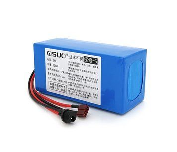 Акумуляторна батарея літієва QiSuo 24V 10A з елементами Li-ion 18650, DC: 5.5x2.1мама + роз'єм T-2HQмама U_29597 фото