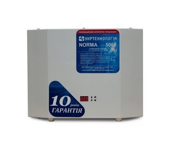 Стабілізатор напруги терісторний NORMA 5 (5000Вт) 220В, стабілізація 120-260, 9 ступенів U_21496 фото