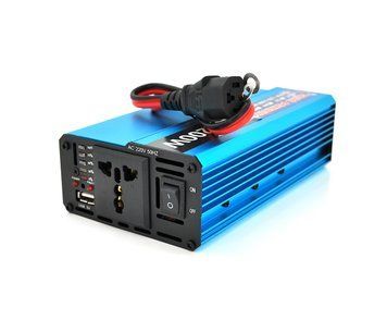 Инвертор напряжения Voltronic, 1200W, 60/220V, approximated, 1 универсальная розетка, клемы + USB U_19073 фото