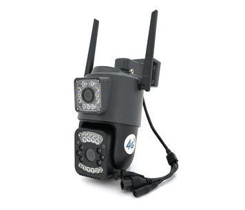 Видеокамера с двумя объективами уличная SD/карта 2+2Мп 4 YOSO YO-IPC41D4MP50 PTZ 2.8mm V380 U_30398 фото