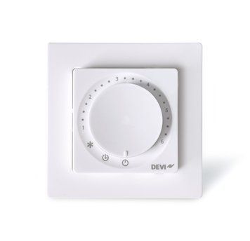 DEVI Терморегулятор DEVIreg Basic +4...45&deg; механический программируемый Bluetooth встроенный 16A 230В белый RC_140F1160 фото