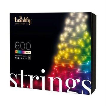 Гірлянда Smart LED Twinkly Strings RGBW 600, Gen II, IP44, довжина 48м, чорний кабель RC_TWS600SPP-BEU фото
