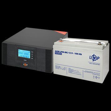 Комплект резервного живлення LP (LogicPower) ДБЖ + мультигелева батарея (UPS B1500 + АКБ MG 1200W) LP_19999 фото