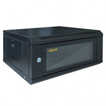 Шафа серверна настінна GEAR 4U 19'' 600x450x240 Чорна (GWMSN-4U-600-450) IP_GWMSN-4U-600-450 фото