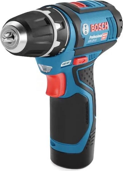 Bosch Шуруповерт-дриль акумуляторний Professional GSR 12V-15, 12В 2х2А/год, 15-30 Нм, 0-400/400-1300 об/хв, RC_0.601.868.10G фото