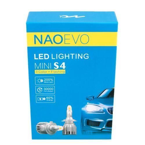 Лампи NAOEVO S4/LED/H4/Flip Chip/9-16V/30W/3600Lm/3000K/4300K/ 6500K OL_51055 фото