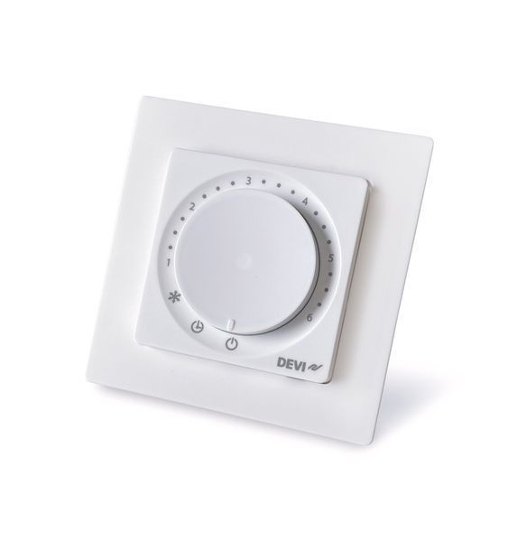 DEVI Терморегулятор DEVIreg Basic +4...45&deg; механический программируемый Bluetooth встроенный 16A 230В белый RC_140F1160 фото